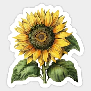 Vintage Sunflower Sticker